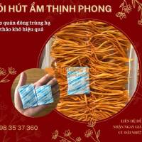 Đông trùng hạ thảo luôn khô ráo, bảo quản hiệu quả với gói hút ẩm Silicagel Thịnh Phong