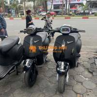 Xe điện Vespa đen nhám đèn vuông đầy đủ giấy tờ