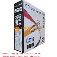 Cáp mạng Golden Japan CAT6 FTP – 100m/cuộn – Chống nhiễu mạnh, truyền dẫn ổn định