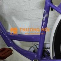 Xe đạp bé gái màu tím Việt Nhật mới 99.9%