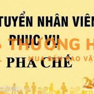 tuyển nhán viên pha chế, phục vụ