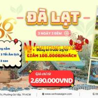 Đà Lạt 3N3D - SGC Tourist - Tết Âm lịch 2026 - Ưu đãi khi đăng kí trước 25/12