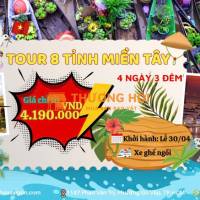 Tour 8 tỉnh Miền Tây - Hành Trình Sông Nước 4N3Đ 2026 sgc