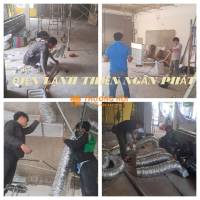 Lắp đặt máy lạnh giấu trần nối ống gió cho nhà xưởng tại Long An