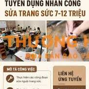 TUYỂN DỤNG NHÂN CÔNG LÀM TRANG SỨC - HOÀI ĐỨC