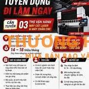 Tuyển Thợ vận hành máy cắt Laser & Máy chấn CNC