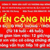 TUYỂN CÔNG NHÂN CHÍNH THỨC - THỜI VỤ
