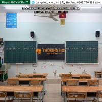 BẢNG TRƯỢT NGANG 2 CÁNH KHÔNG RAY TRƯỢT KẺ Ô LY LỚP HỌC - THIẾT KẾ HIỆN ĐẠI, TIẾT KIỆM KHÔNG GIAN