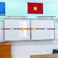 Bảng trượt ngang 2 cánh viết bút lông hiện đại – Giải pháp tối ưu cho lớp học & phòng họp