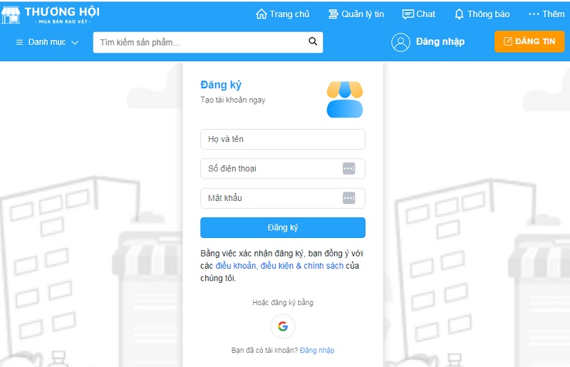 Hướng dẫn rao bán đồ cũ miễn phí tại Thương Hội Việt Nam