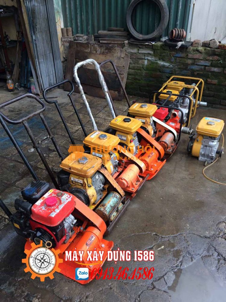 Máy đầm bàn xăng, điện