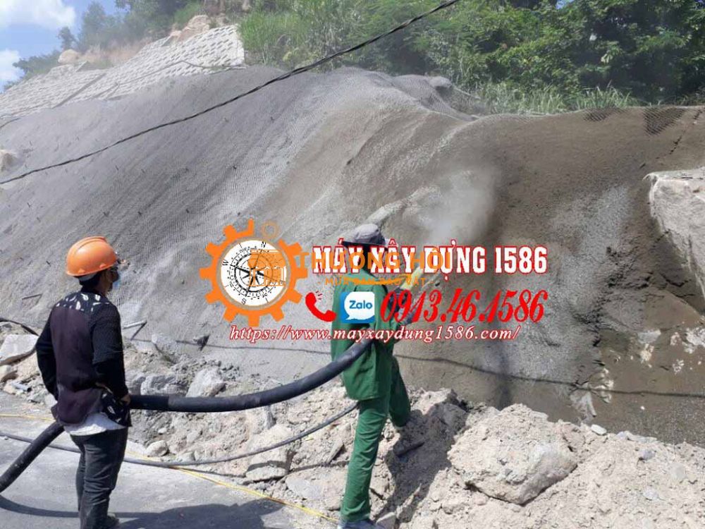 Máy phun vẩy bê tông, phụ kiện sẵn kho