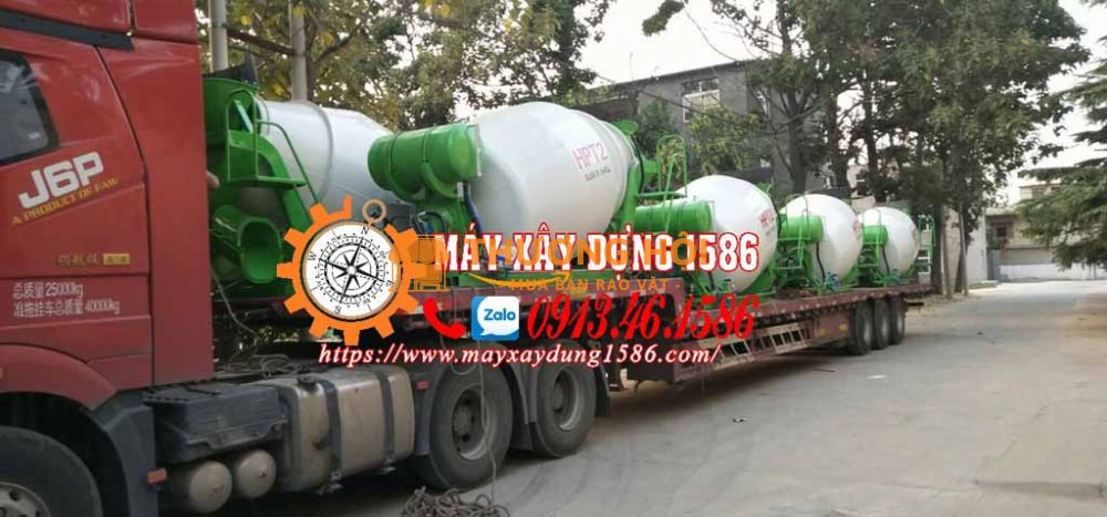 Xe bồn trộn bê tông mini 2-3-4-5 khôi