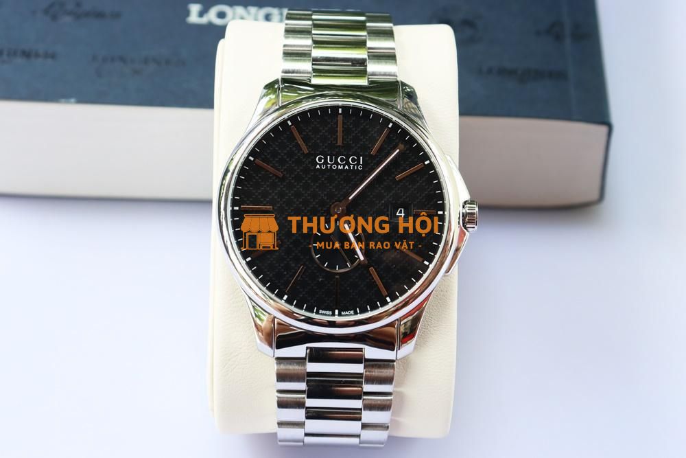 Đồng Hồ Nam Gucci G-Timeless Automatic dây thép / Thiết kế lộ máy - Size 40mm Full hộp