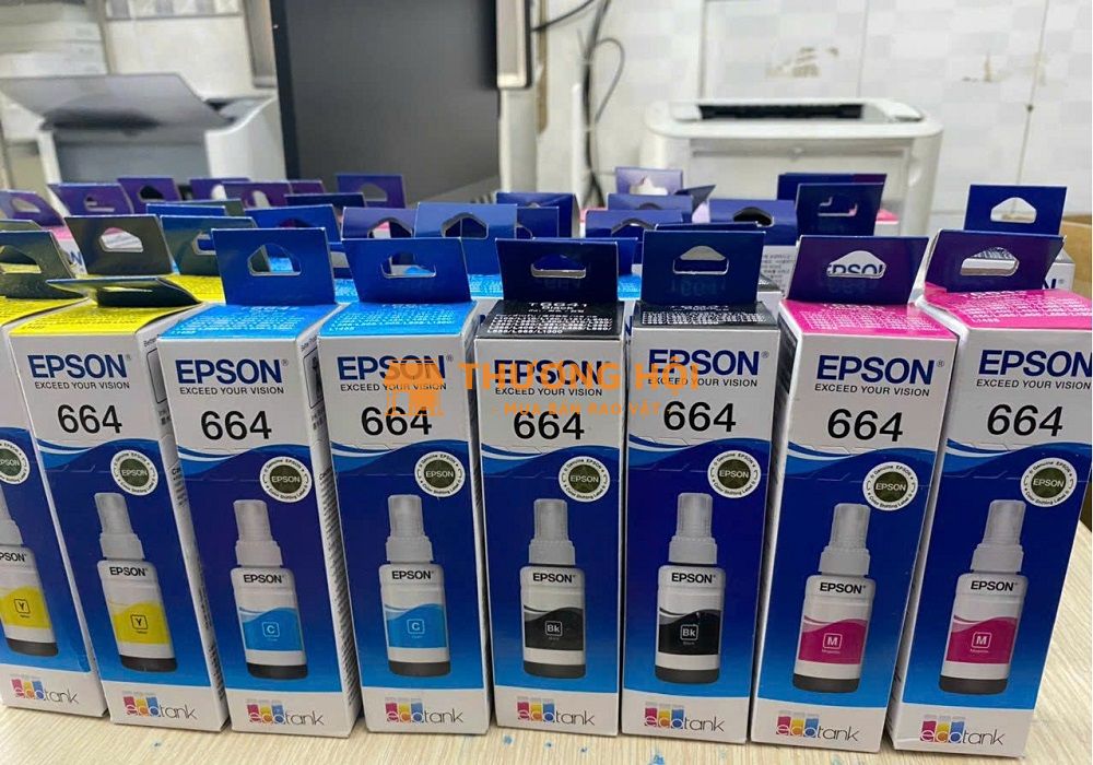 Mực in epson T664 chính hãng dùng  máy in Epson L1300/ L360/ L385/ L310