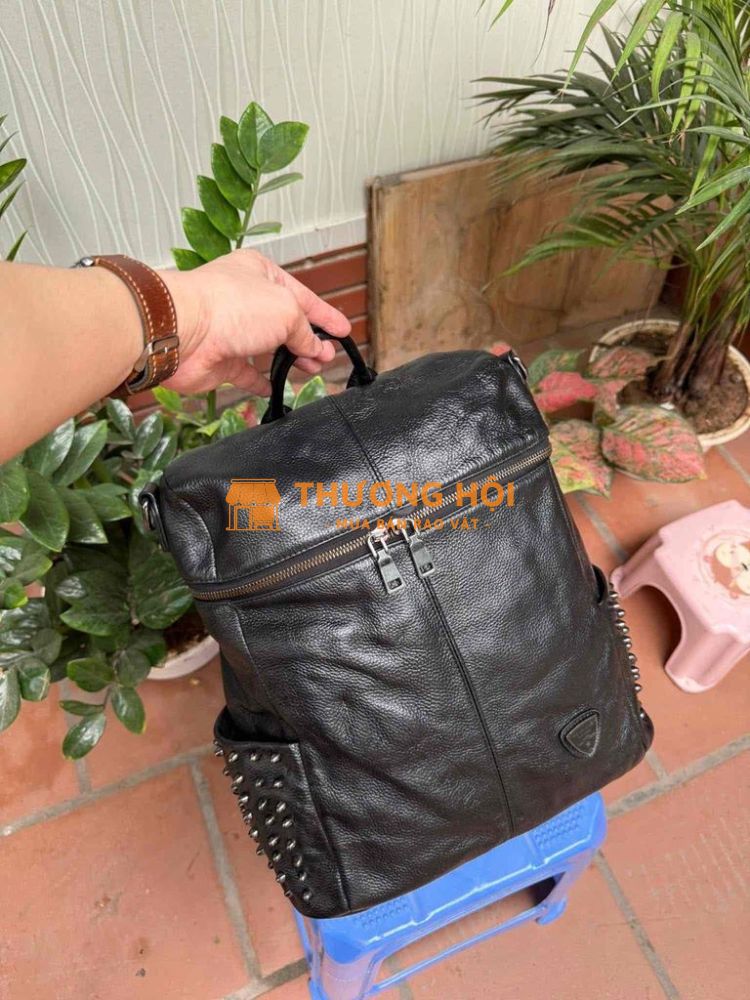 Balo da bò miếng bền đẹp hiệu MENGJIAO Đã sử dụng Cả nam và nữ