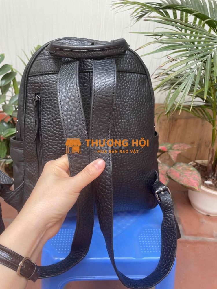 Balo da thật da v oi phối da b ò Anne klein