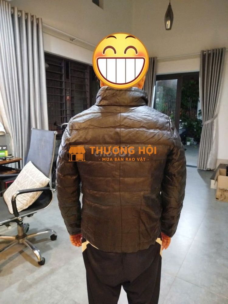 2/3 Áo da thật lót lông vũ ngoại size S