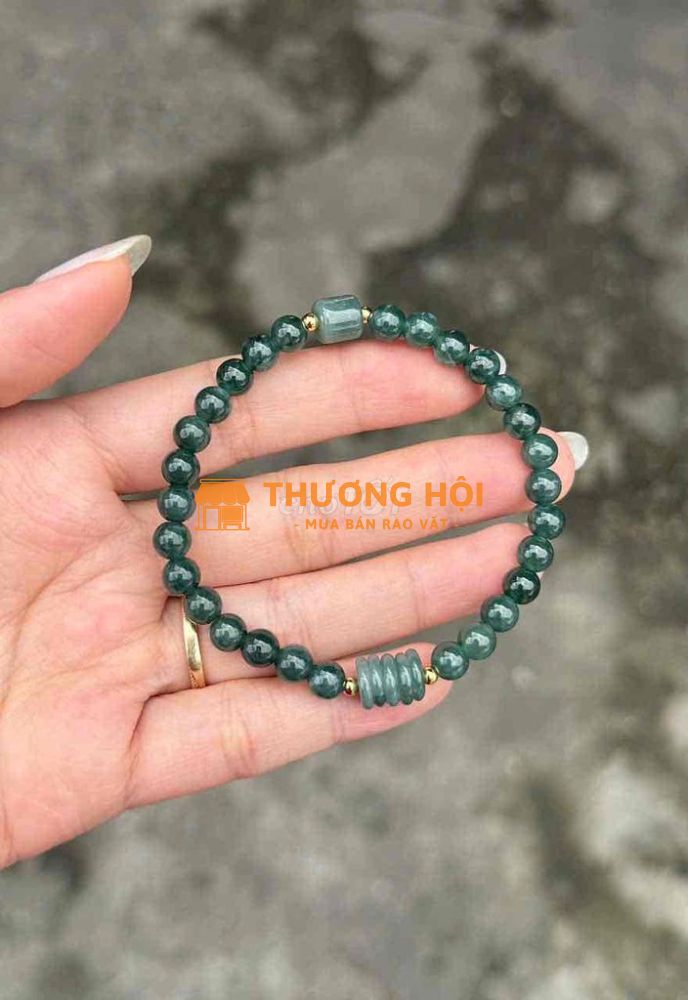 Chuỗi lam ngọc 6li mix ngũ điếu và lu thống