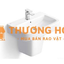 Chậu Rửa Lavabo treo tường Vinaloha LH5-09 vuông, kèm chân lửng