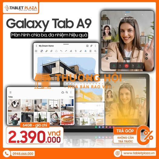 Samsung galaxy tab a9- đa nhiệm hiệu năng