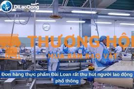 XKLD Đài Loan đơn hàng thực phẩm tuyển 2 nam