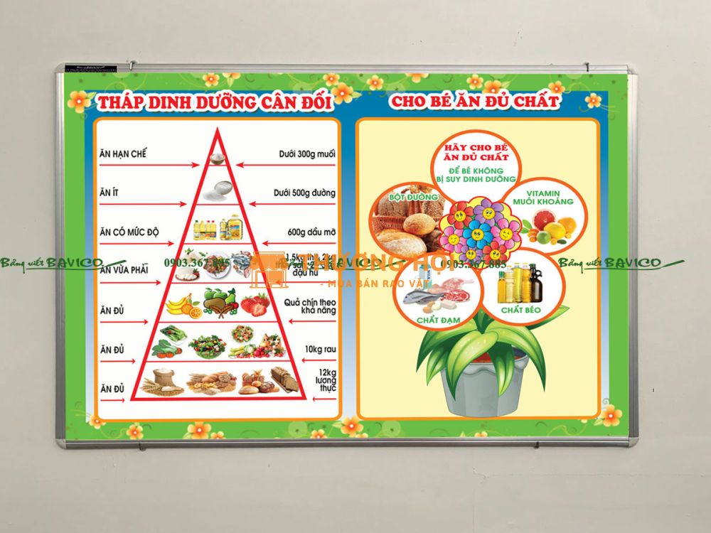 BẢNG THÁP DINH DƯỠNG 40x60 CM