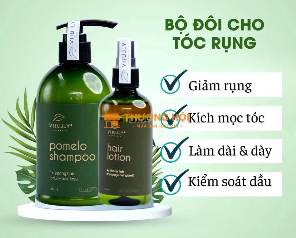 Bộ đôi hoàn hảo dầu gội và dưỡng tóc bưởi tự nhiên