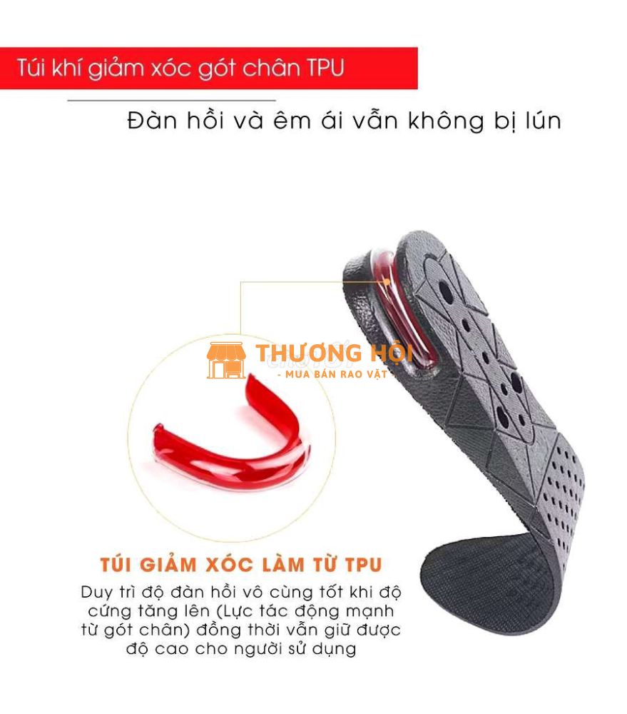 Lót giày tăng chiều cao freesize 3cm, 5cm,7cm