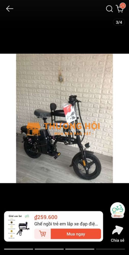 Ghế xe đạp điện mới dùng170k