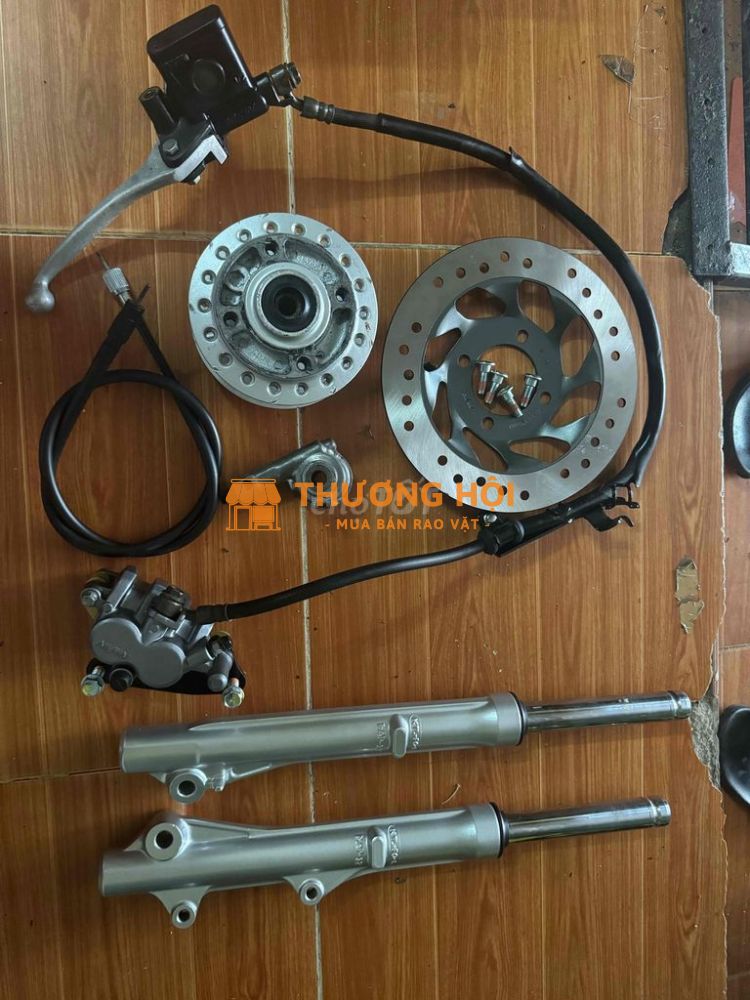 Bộ đĩa phuộc+đùm trước Future neo zin theo xe