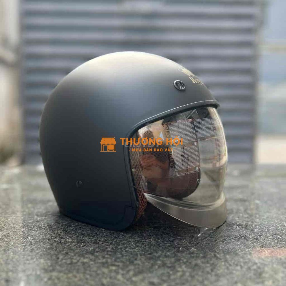 cần pass mũ 3/4 đen nhám