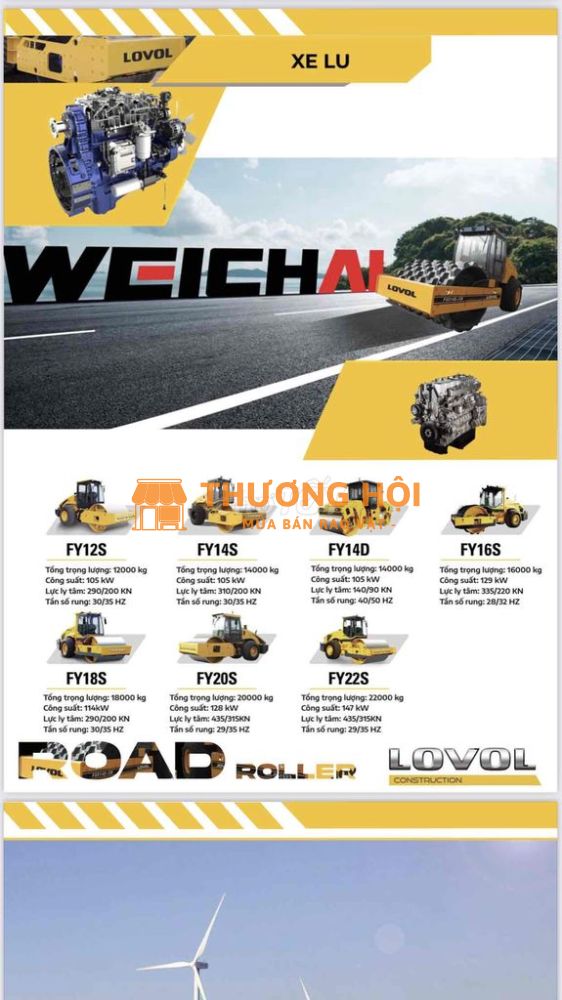 Xe Lu 14 Tấn Weichai Lovol nhập khẩu #FY14S