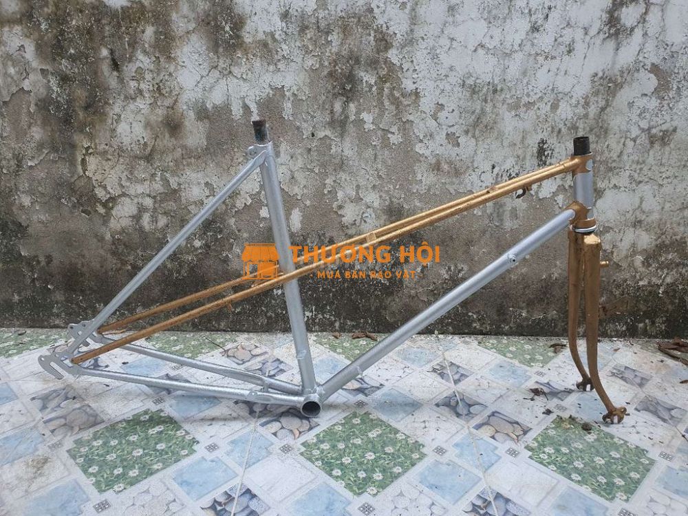 Khung sườn xe đạp phối 2 màu