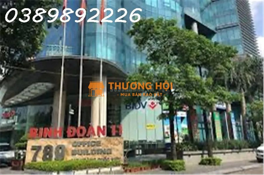 Bán sàn văn phòng hạng A tòa 789 Bộ Quốc Phòng 147 Hoàng Quốc Việt DT sàn 1300m2 giá 55 tỷ