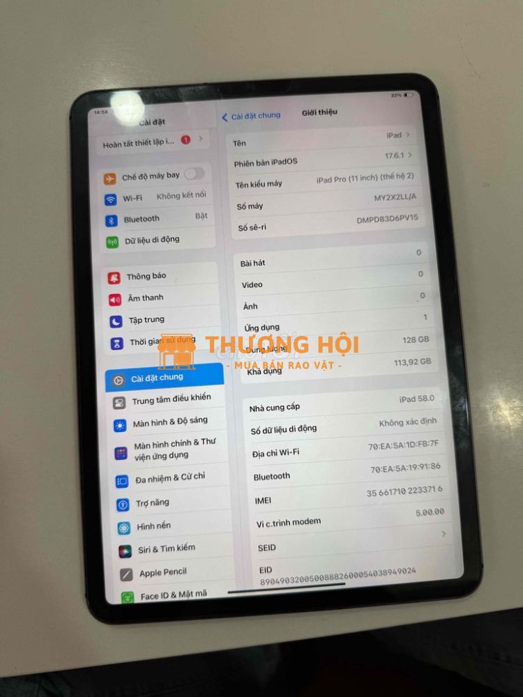 ipad pro 11inh 2020 128g 4g