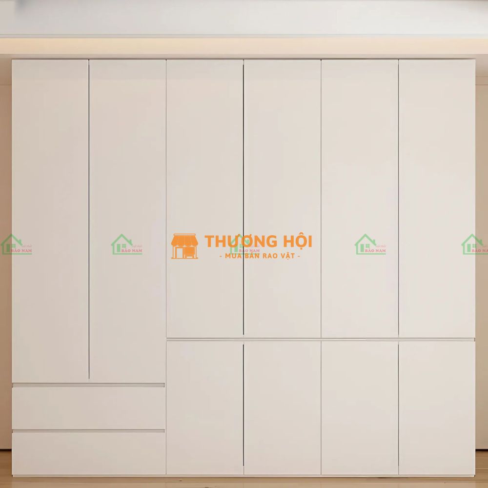 Tủ Áo MDF Melamine Trắng TA78 - Thiết Kế Hiện Đại, Tinh Tế | Nội Thất Bảo Nam