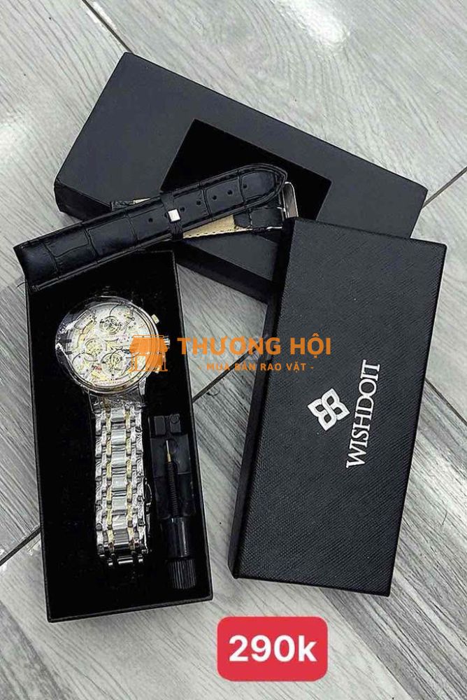 Đồng hồ nam full box WISHDOIT pass rẻ tặng dây da
