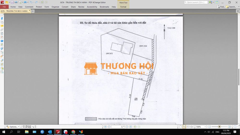 CHỦ KẸT TIỀN CẦN BÁN GẤP LÔ ĐẤT GIÁ RẺ 2.2 TỶ