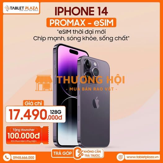 Iphone 14 pro max 128g esim- giá ưu đãi
