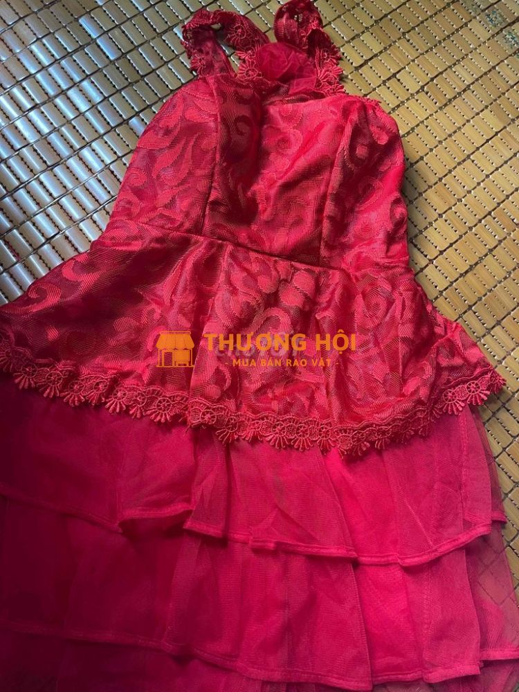 combo váy ren bé gái cao cấp