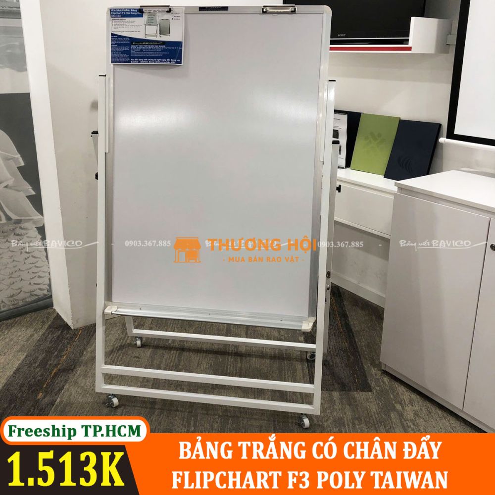 BẢNG TRẮNG CÓ CHÂN ĐẨY FLIPCHART F3 POLY TAIWAN