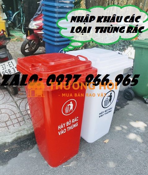 Thùng rác 120l, thùng đựng rác công nghiệp, thùng rác tòa nhà, thùng rác văn phòng, thùng phân loại rác thải
