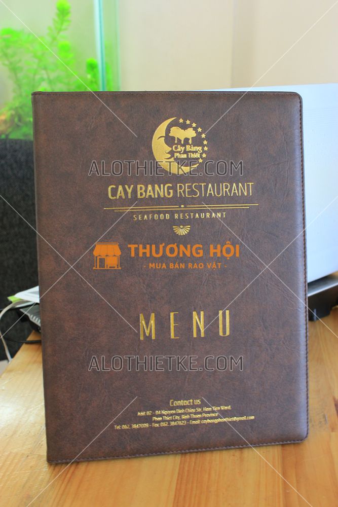 In bìa menu da tại Phan Thiết
