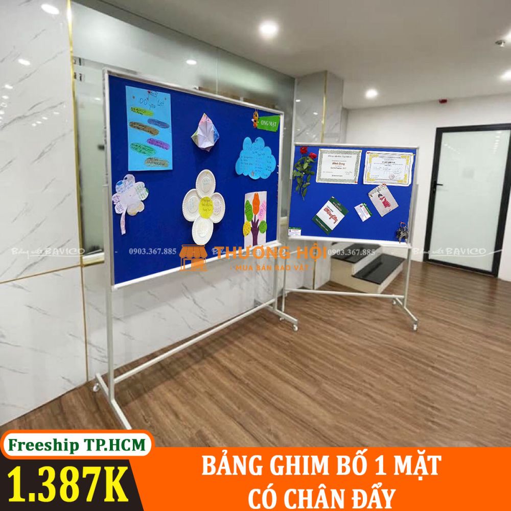 BẢNG GHIM BỐ 1 MẶT CÓ CHÂN ĐẨY