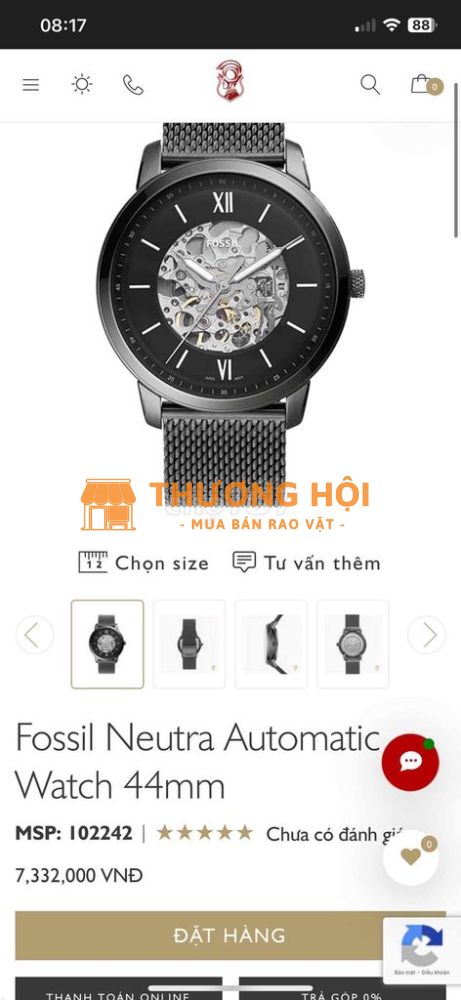 thanh lý đồng hồ tự động Fossil