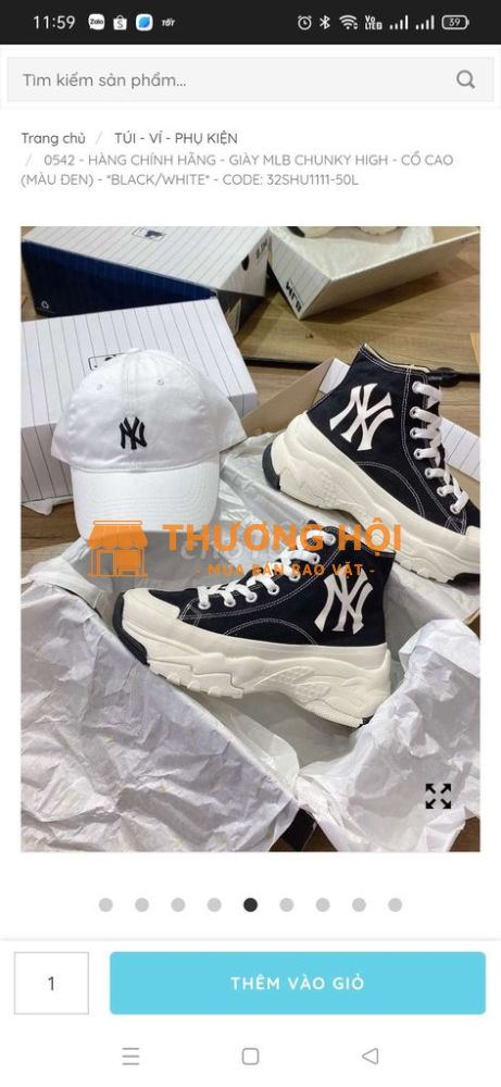 Thanh lý lại đôi giày MLB cổ cao