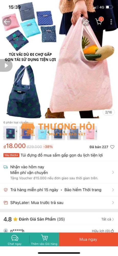 thanh lý combo 25c túi đi chợ gấp gọn