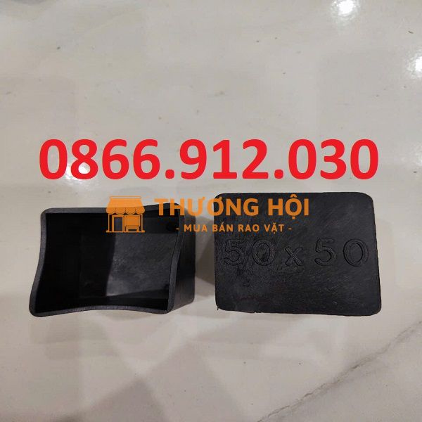 Nút bịt cao su vuông 50mm, nắp bịt nhựa vuông 50x50mm