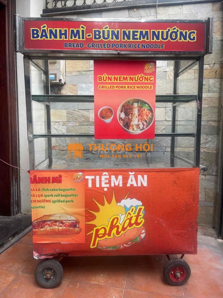 THANH LÝ XE BÁN BÁNH MÌ INOX GIÁ RẺ